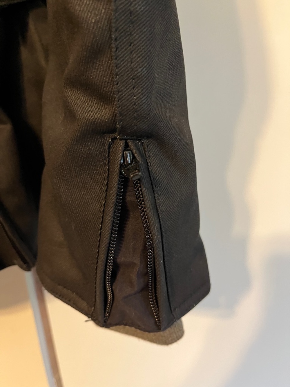 Women's Black Motorcycle Jacket- Removable Hoodie- Removable Pads - Picture 9 of 16